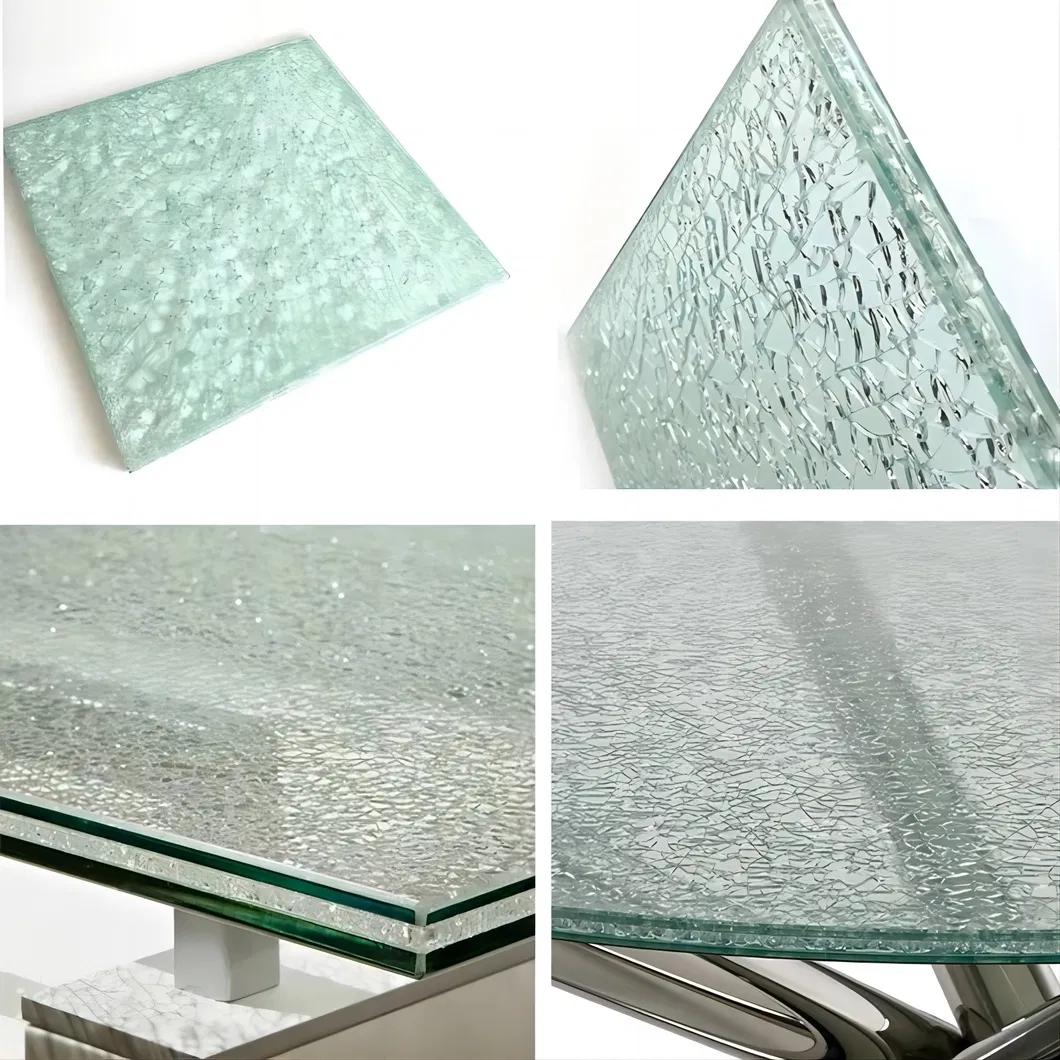 Decorative Broken Glass Ice Cracked PVB Laminated Glass