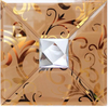 Wholesale 4mm-8mm Hexagon Golden Brown Mirror Beveled Edge Mosaic Mirror Wall Tiles