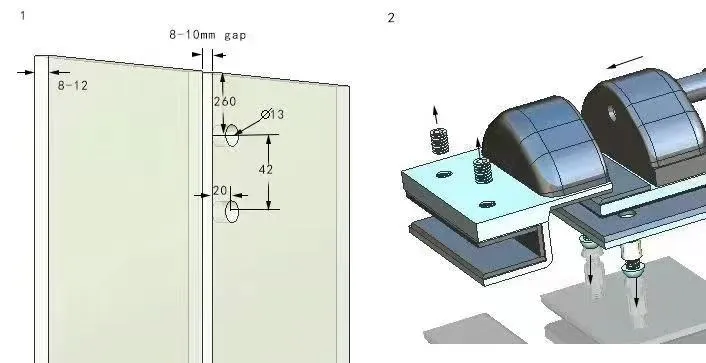 304 316 2205 Pool Fencing Spigot Fof 12mm Toughened Pool Fencing Glass