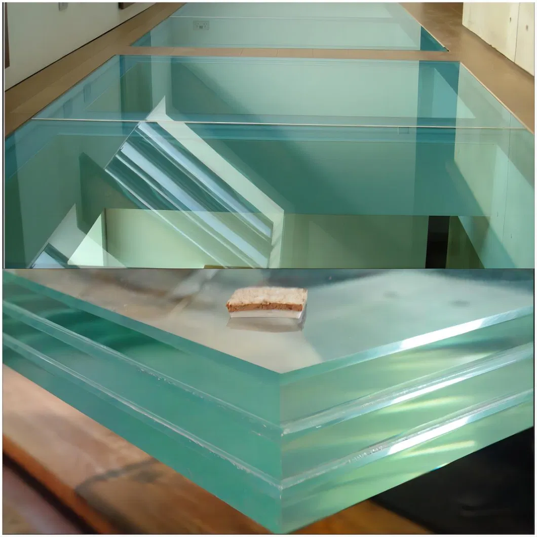 17.52mm 21.52mm 25.52mm Two and Three Layers Tempered Laminated Glass Floor