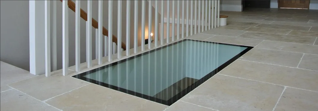 Non Slip Triple 30mm Tempered Laminated Stairway Floor Glass
