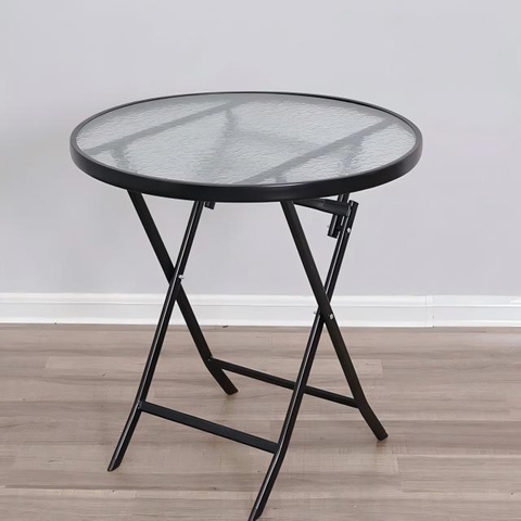 8mm 10mm Round Tempered Glass Table with Round Polished Edges
