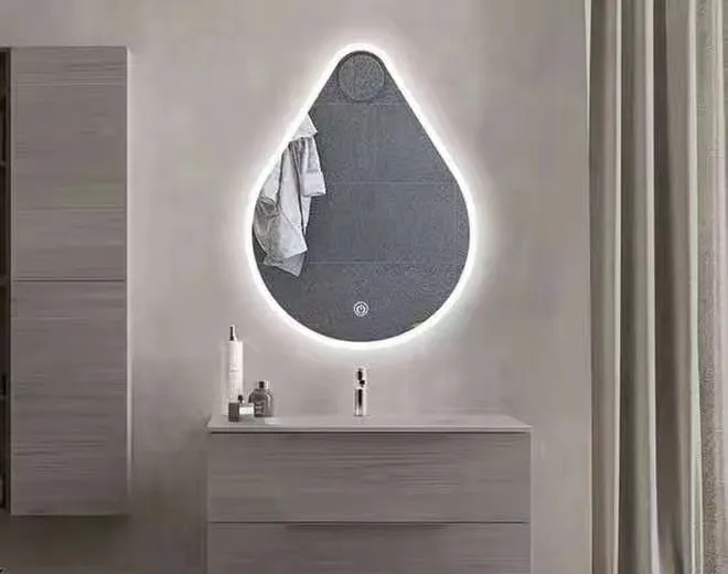 Circle Square LED Lighting Framed Mirror