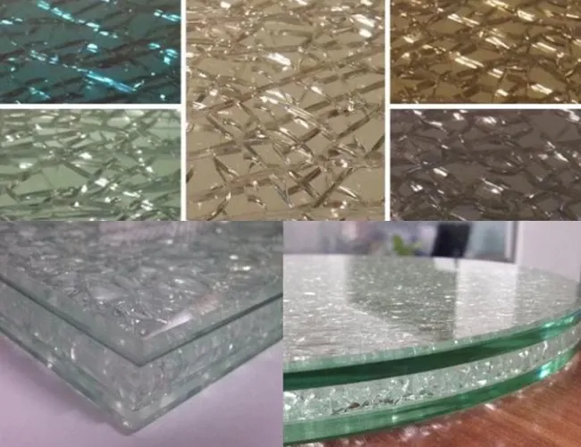 Decorative Broken Glass Ice Cracked PVB Laminated Glass