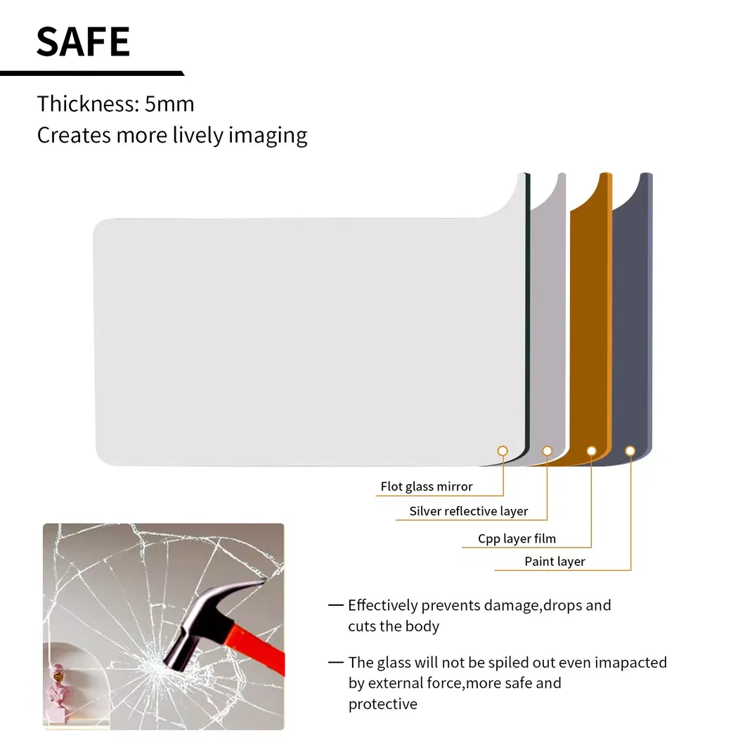 Square Rectangular Aluminium Black Golden Framed Bathroom Mirror