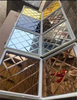 Background Decoration Glass Beveled Mirror Mosaic Tiles Mirror Wall
