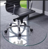 Round Tempered Glass Chair Mats for Hardwood and Carpet Floor