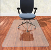 Rectangular Tempered Glass Office Chair Mat for Carpet Hardwood Tiles