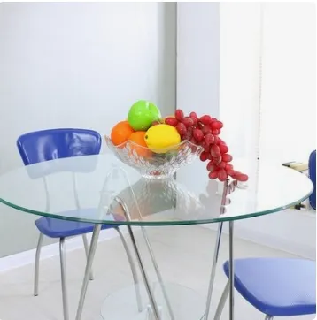 8mm 10mm 12mm Tempered Dining Glass Table Top with Pencil Round Edge