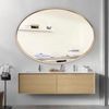 Aluminium Framed Golden Black Square And Round Bathroom Mirror
