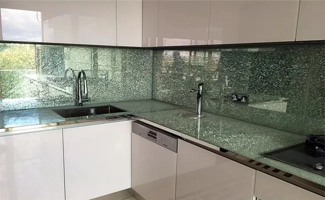 5mm+5mm+5mm 15mm Ice Cracked Laminated Glass