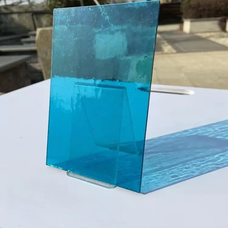 2mm 3mm 4mm Blue Tinted Colored Stained Glass Sheet 782X960mm