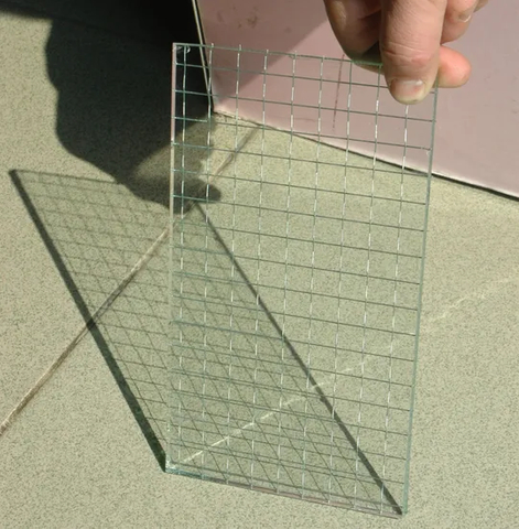 6.8mm Fireproof Polishsed Clear Wired Glass