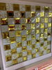 Wholesale 4mm-8mm Hexagon Golden Brown Mirror Beveled Edge Mosaic Mirror Wall Tiles