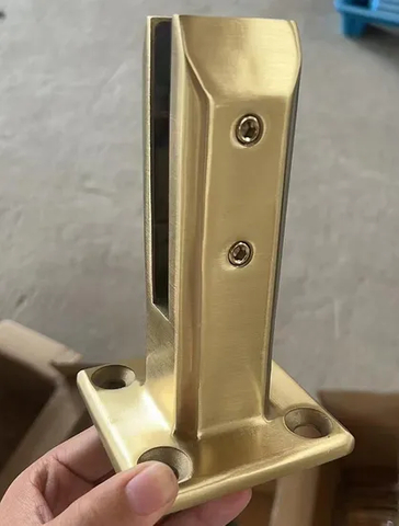 Brush Brass Pool Fencing Gold Color Adjutable Spigot for Balustrade Balcony Staircase