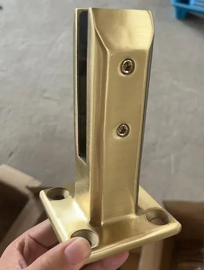 Brush Brass Pool Fencing Gold Color Adjutable Spigot for Balustrade Balcony Staircase