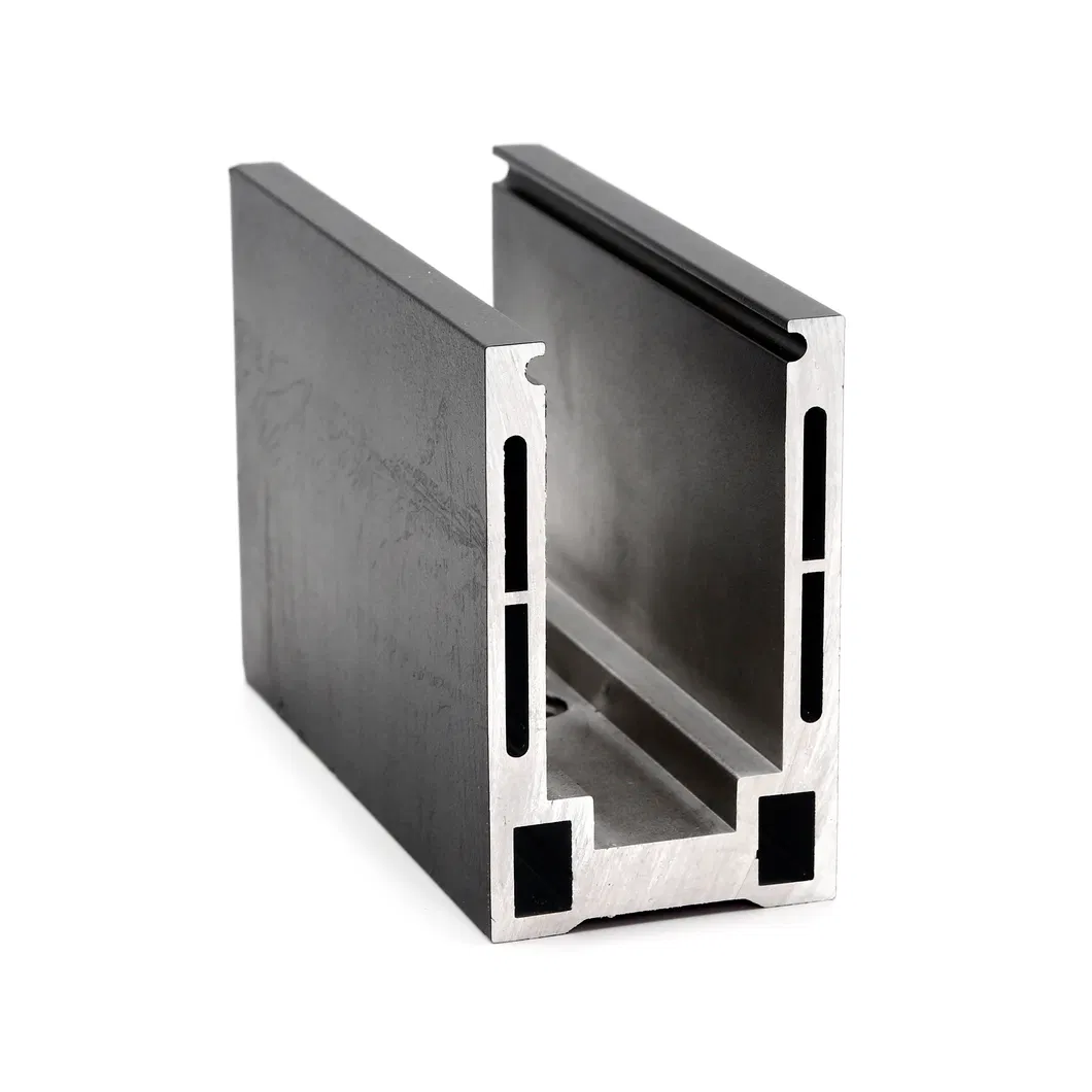 Aluminum Balustrade Balcony U Channel Base Shoe Glass Railing Profile