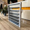 White and Grey Aluminium Louvre Window with Mosquito Screen