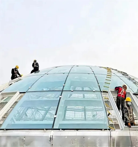 12mm 15mm 19mm Curved Tempered Glass Camping Dome