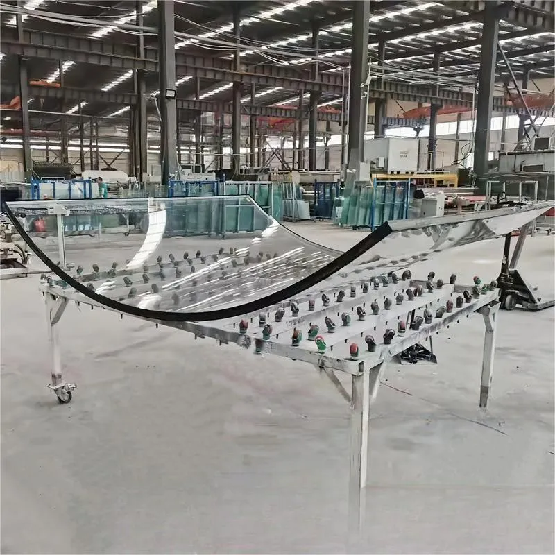 Custom 8mm Ultra Clear Curved Moru Fluted Tempered Glass