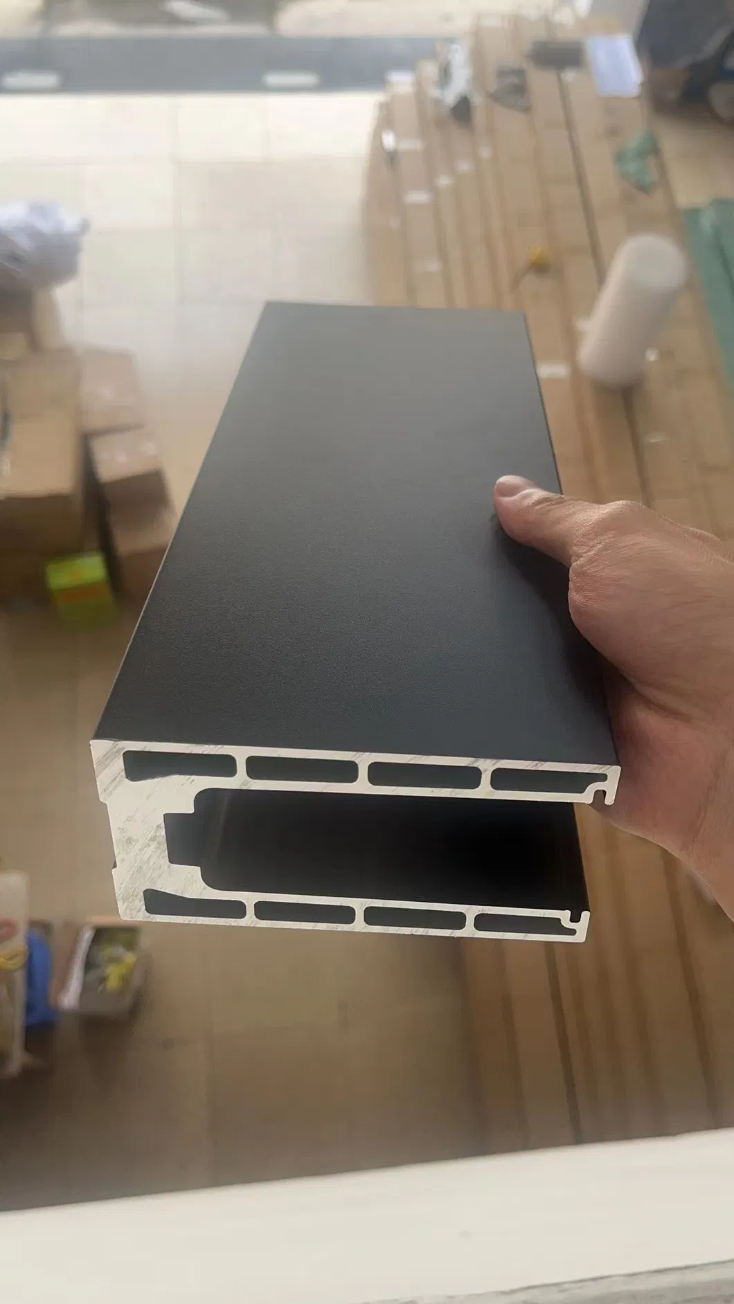 Black Colour Anodised Aluminium Balustrade Aluminium Baseshoe U Channel Profile