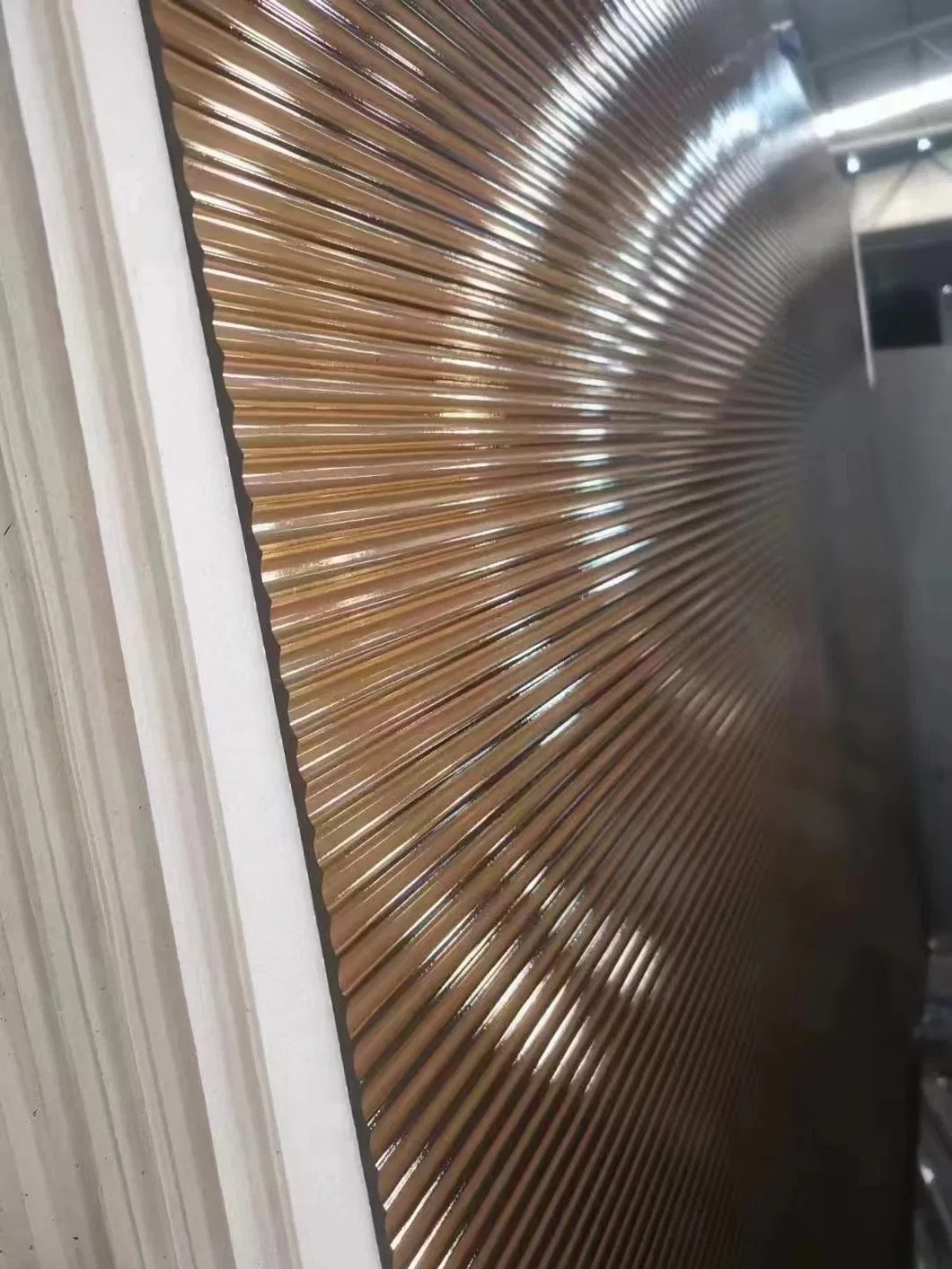 3mm-8mm Bronwn Moru Fluted Reeded Patterned Glass