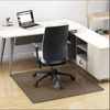 Office Grey Tempered Glass Chair Desk Mat for Carpets and Hardwood Floor