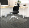 Rectangular Tempered Glass Office Chair Mat for Carpet Hardwood Tiles