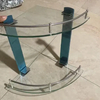 Tempered Glass Triangle Storage Bathroom Corner Shelf Rack
