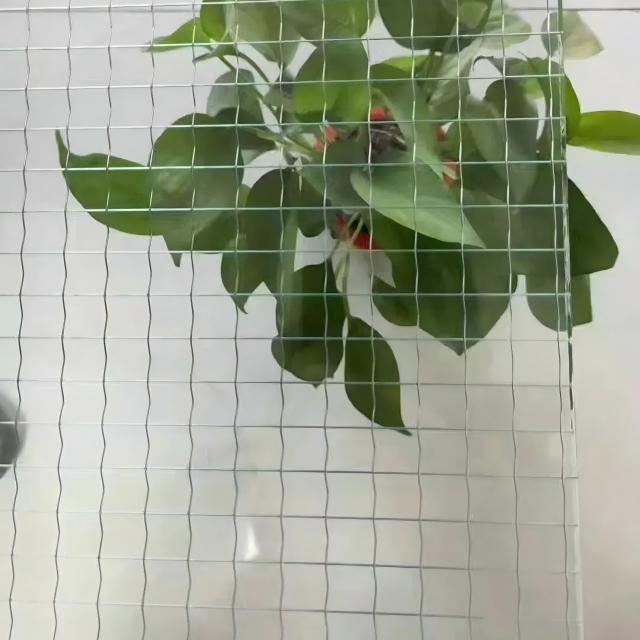 Polished 6.8mm 10mm Clear Bronze Grey Nashiji Mesh Reinforced Wired Patterned Glass