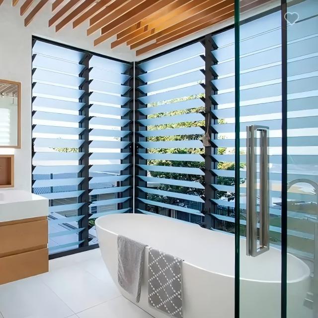 Aluminium Blinds Louver Shutter Glass Window