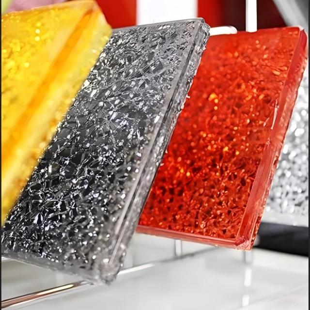 Decorative Broken Glass Ice Cracked PVB Laminated Glass