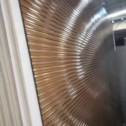 3mm-8mm Bronwn Moru Fluted Reeded Patterned Glass