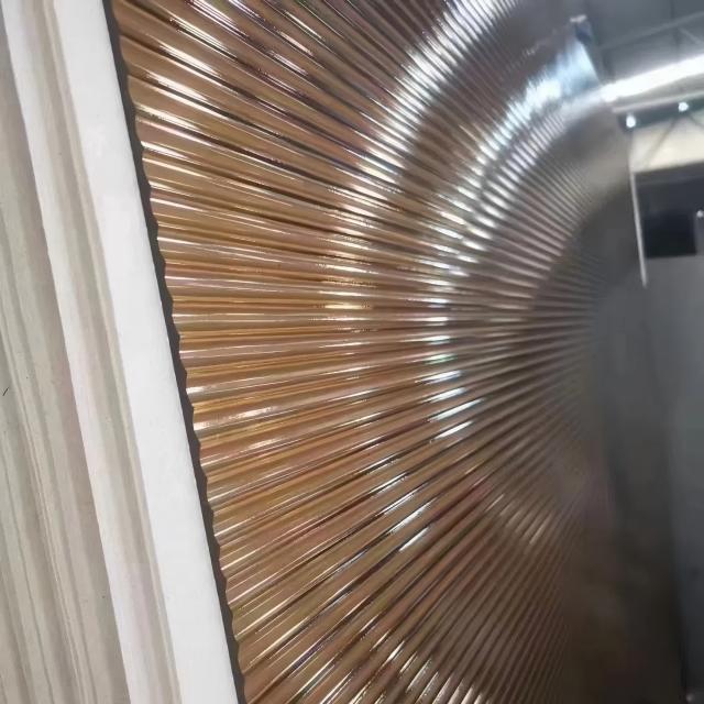 3mm-8mm Bronwn Moru Fluted Reeded Patterned Glass