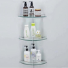 Wall Mounted One Tier Two Tier Glass Bathroom Corner Shelves Shower Room