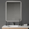 Retail Packaging Wall Mounted LED Bathroom Vanity Dressing Silver Mirror
