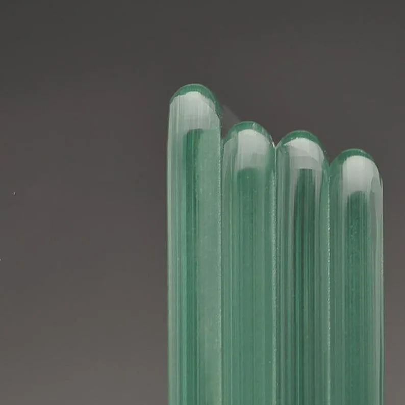 Extra Clear Curved Tempered Glass Pencil Round Flat Polished Edges and Slots
