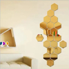 Wholesale 4mm-8mm Hexagon Golden Brown Mirror Beveled Edge Mosaic Mirror Wall Tiles