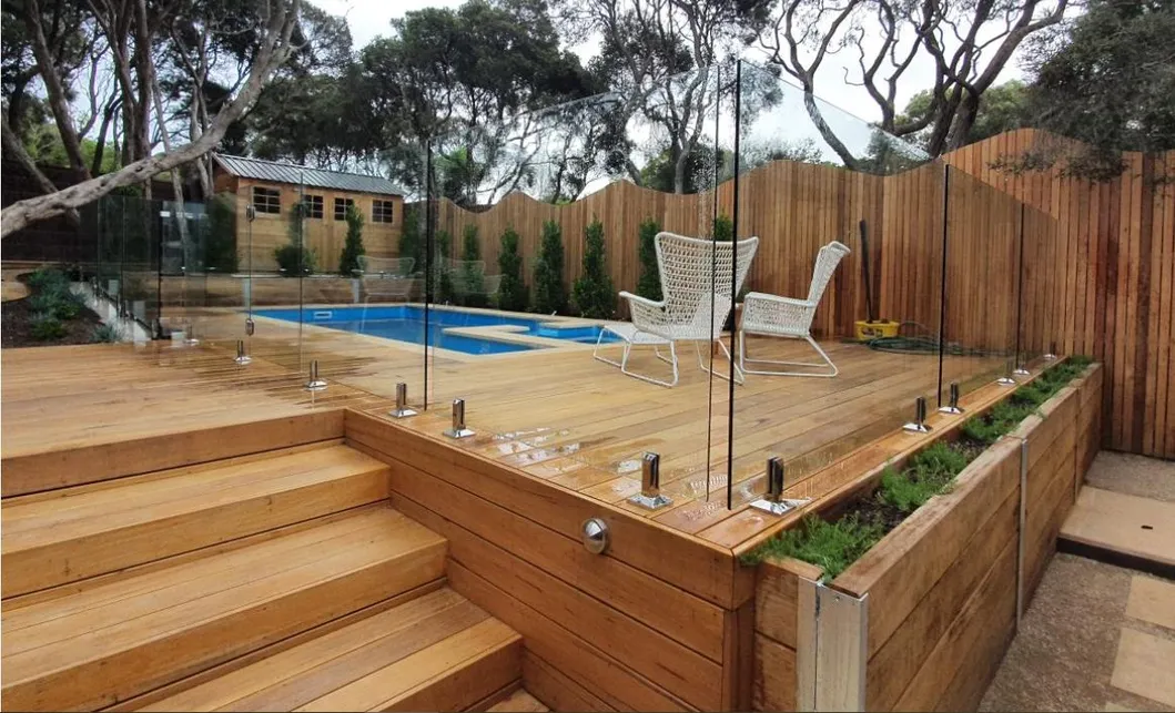 304 316 2205 Pool Fencing Spigot Fof 12mm Toughened Pool Fencing Glass