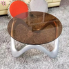 8mm 10mm Round Square Shape Clear Brown Tempered Glass Coffee Table