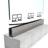 13.14mm-17.52mm Tempered Laminated Glass 117X70mm Matt White Aluminium U Channel Balustrade Profile