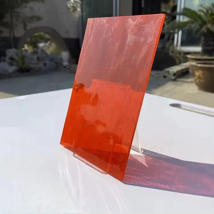2mm 3mm Yellow Colored Tinted Stained Glass Sheet 782X960mm