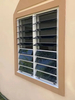 White and Grey Aluminium Louvre Window with Mosquito Screen