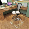 Rectangular Tempered Glass Office Chair Mat for Carpet Hardwood Tiles