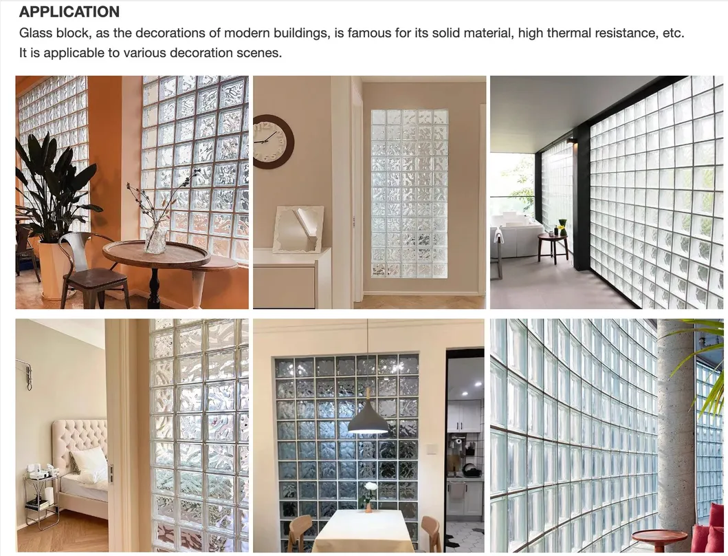 190X190X80mm Transparent Colored Glass Block