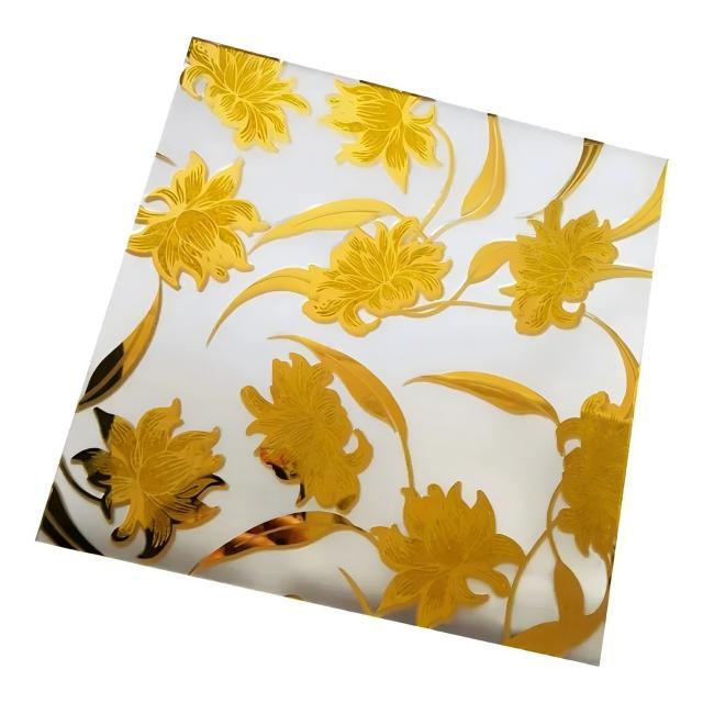 Ice Flower Decorative Frosted Building Float Glass with Titanium Coating and Pattern