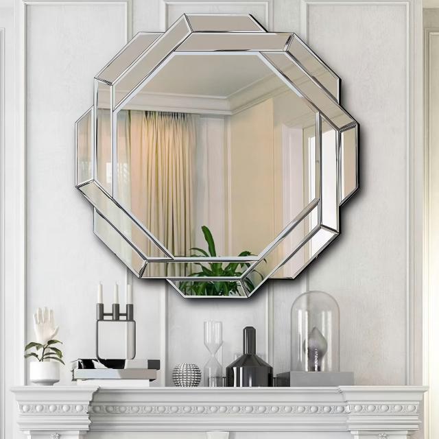4mm-8mm Hexagonal Beveled Edged Bathroom Vanity Mirror