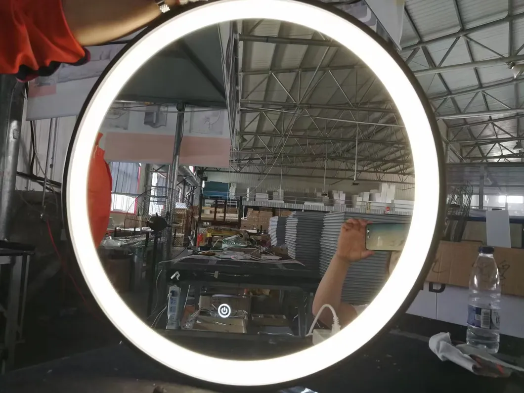 Circle Square LED Lighting Framed Mirror