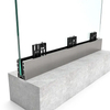 13.14mm-17.52mm Tempered Laminated Glass 117X70mm Matt White Aluminium U Channel Balustrade Profile