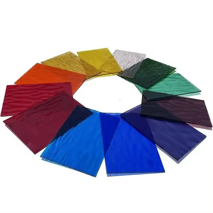 2mm 3mm Yellow Colored Tinted Stained Glass Sheet 782X960mm